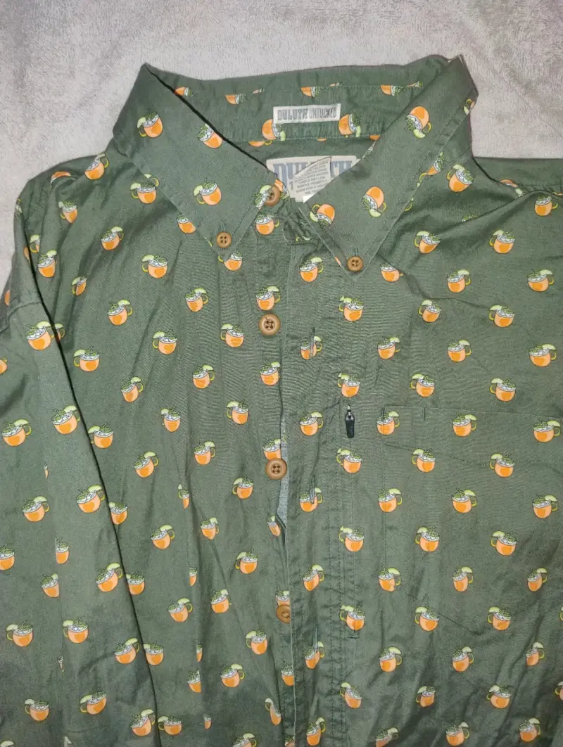 Camisa Verde Duluth Trading estampado cocktail - 1