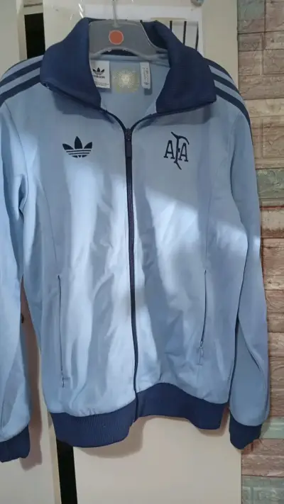 Chaqueta deportiva Adidas AFA celeste - miniatura 1