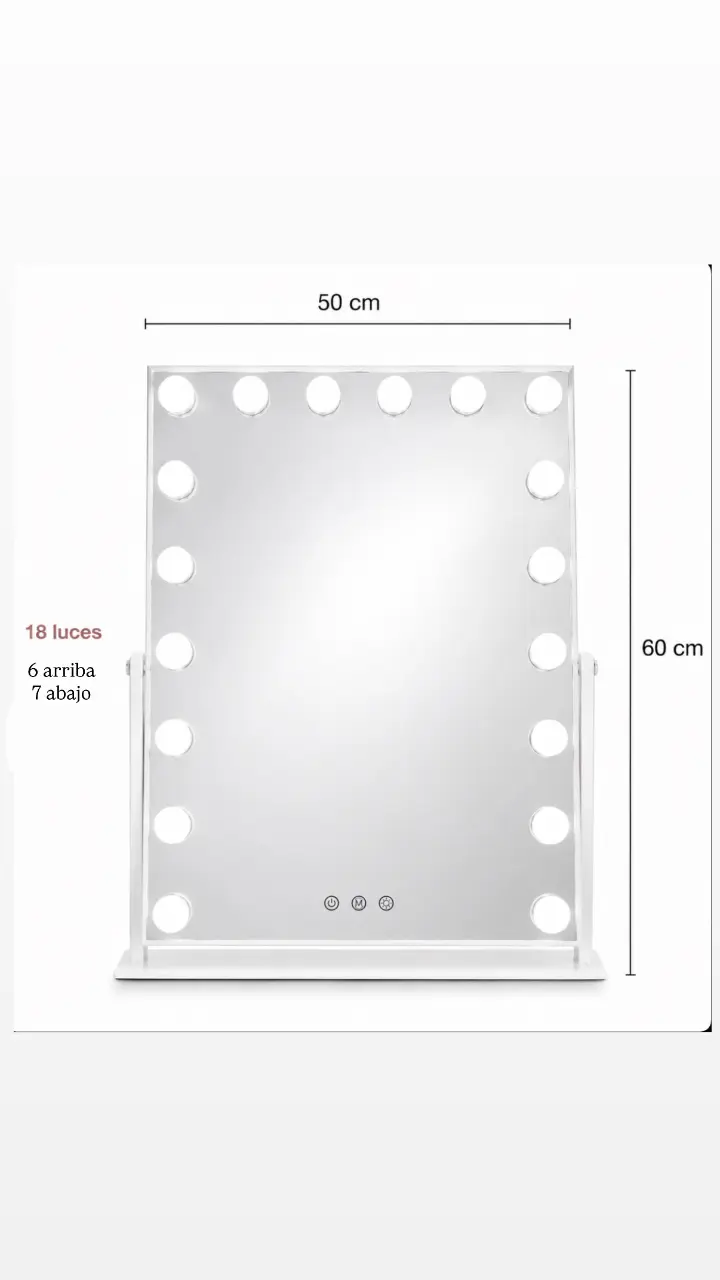 BUSCO ESPEJO 18 LUCES LED 50x60 (solo este modelo) - 2