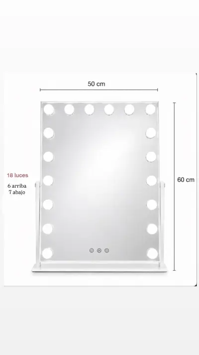 BUSCO ESPEJO 18 LUCES LED 50x60 (solo este modelo) - miniatura 2