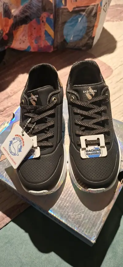 Zapatillas Skechers Street para niñas negras - miniatura 3