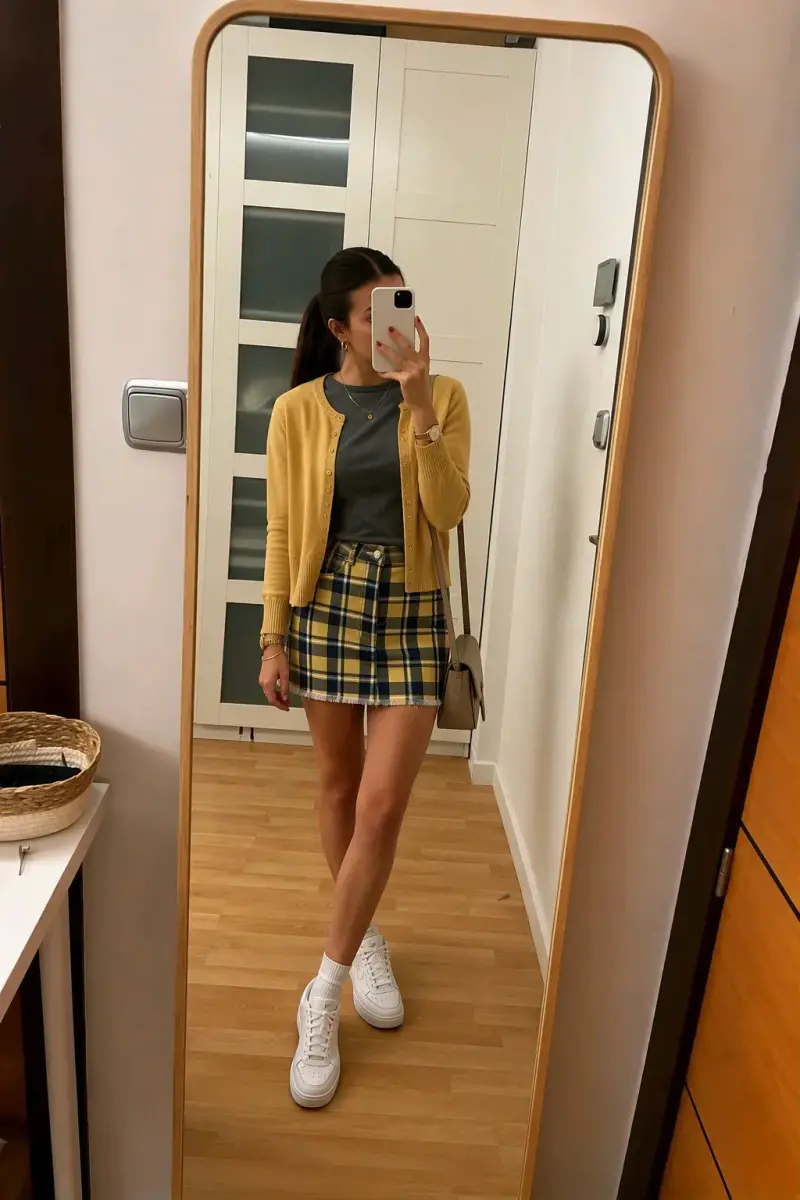 Cardigan amarillo para mujer - 2
