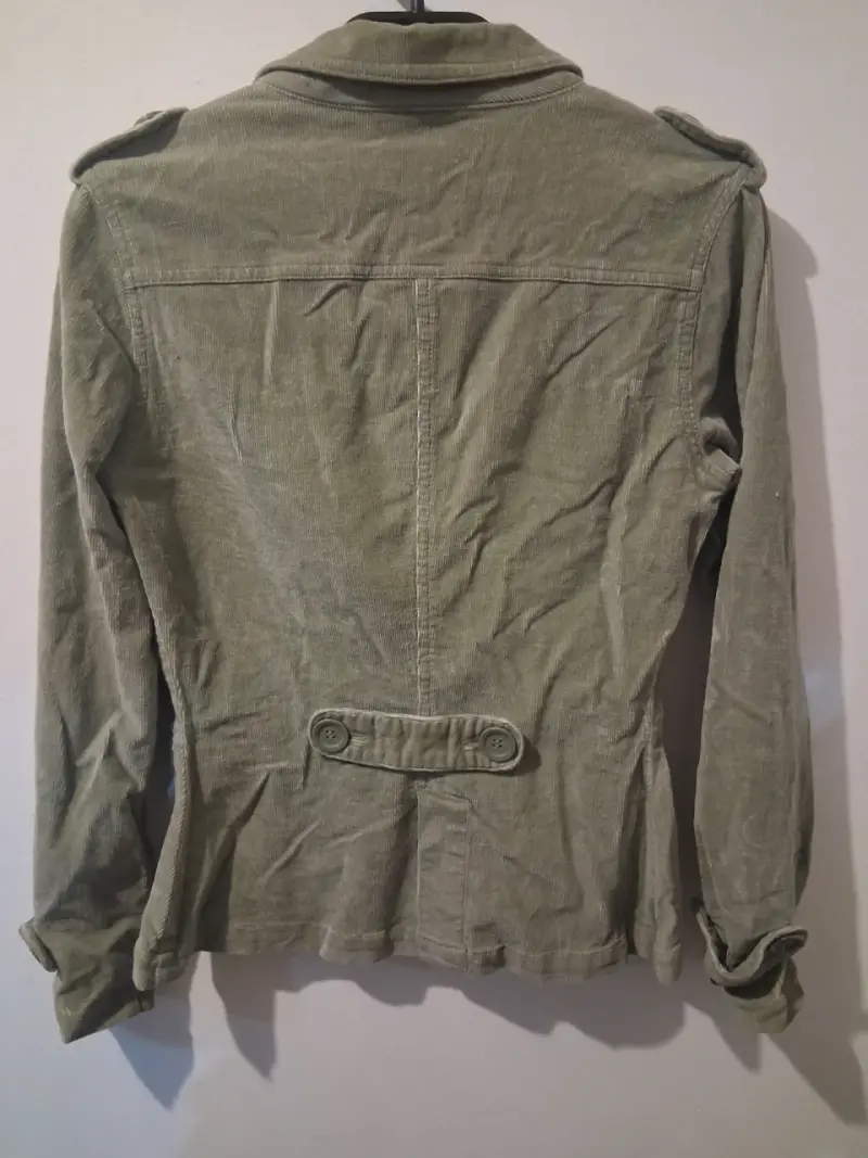 Chaqueta de cotele verde oliva Plugg talla S - 4