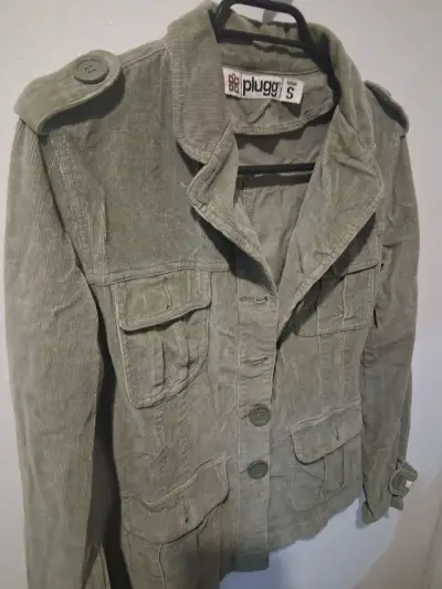 Chaqueta de cotele verde oliva Plugg talla S - miniatura 6