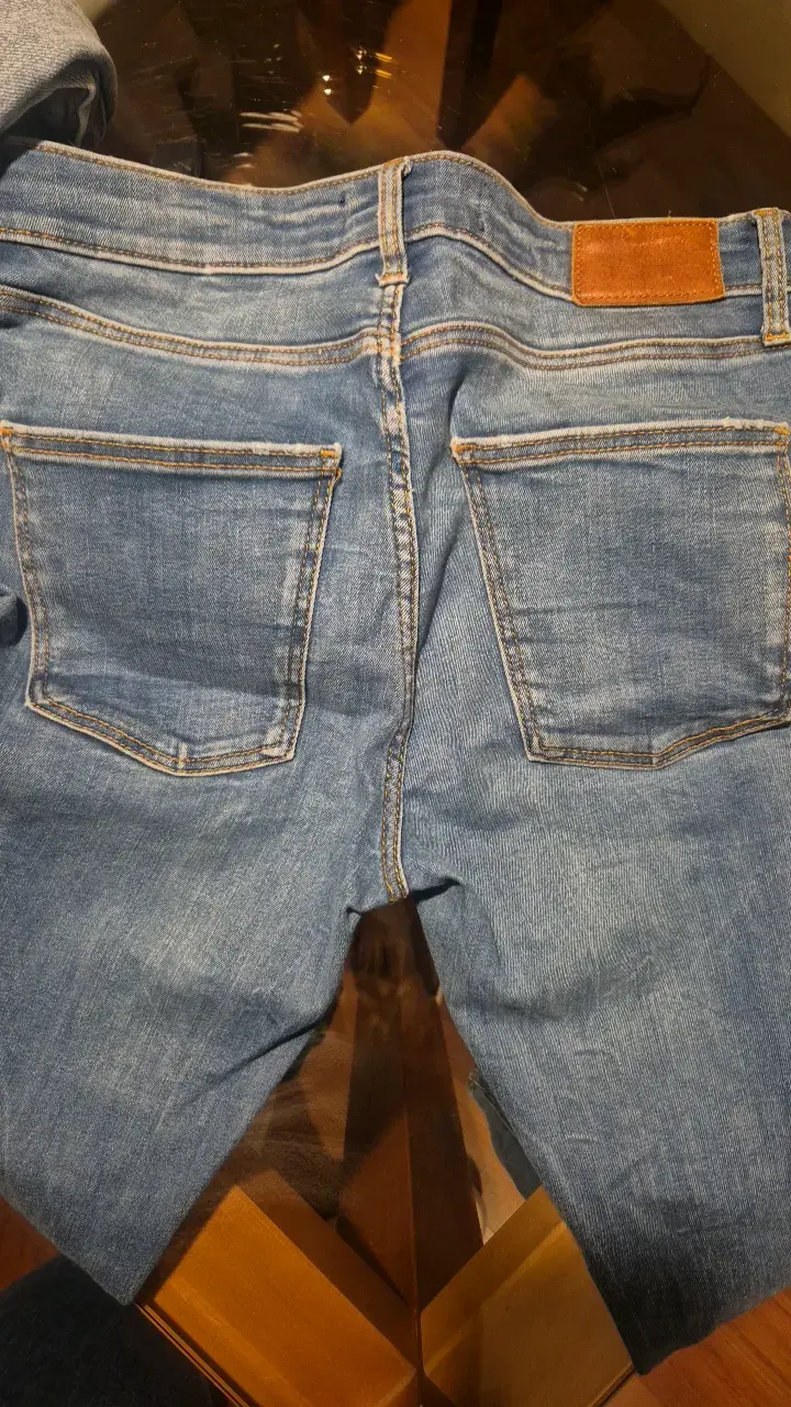 Jeans azul Zara para mujer talla 38 - 4