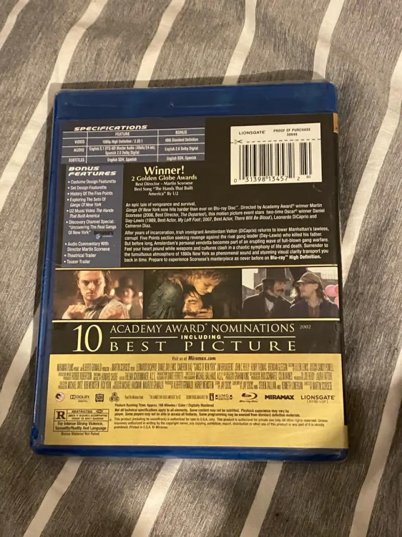 Blu-ray Gangs of New York Edición Especial - 2