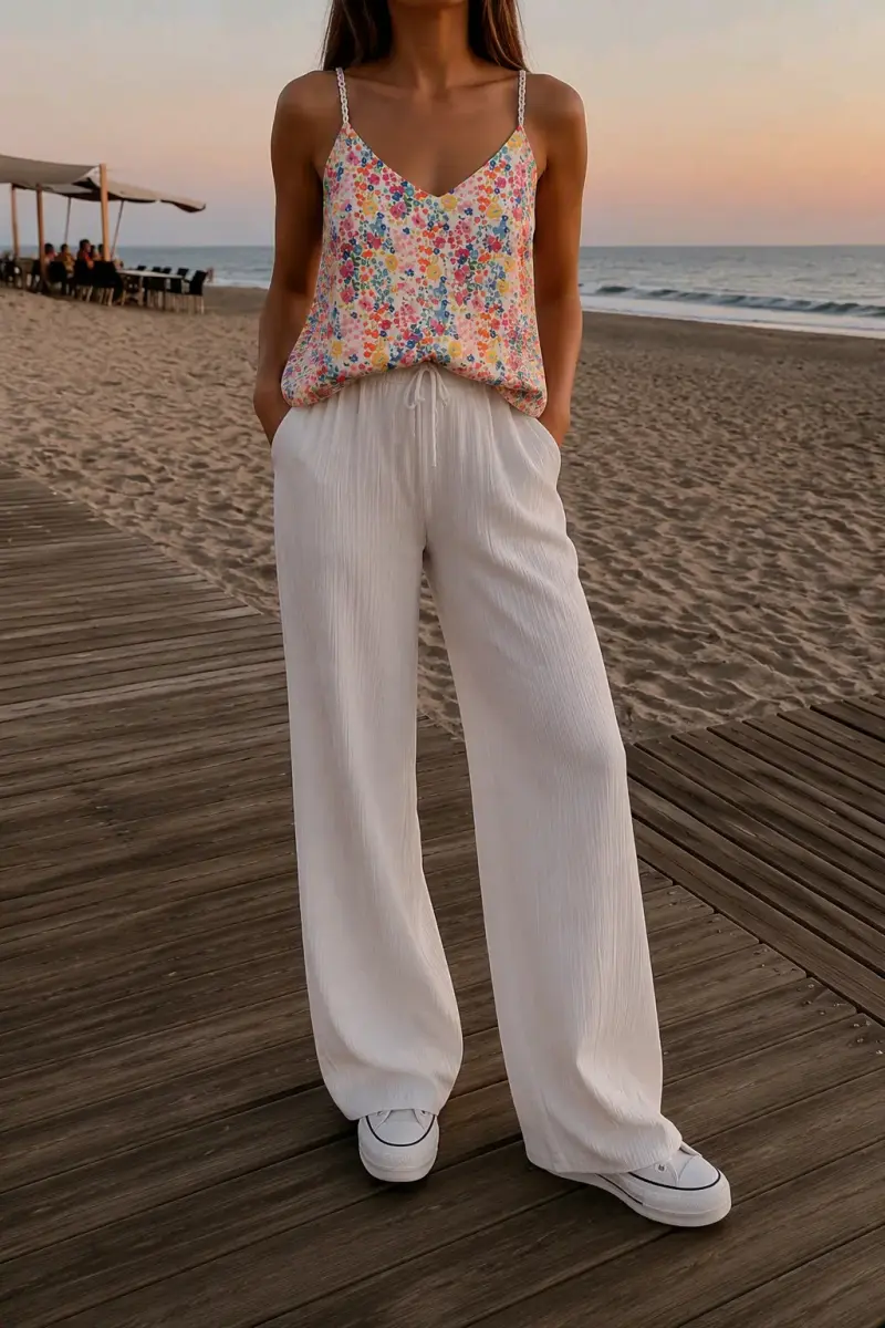 Blusa de tirantes estampada floral para mujer - 2