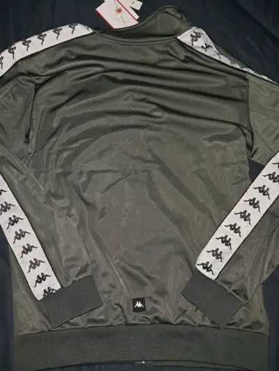 Chaqueta deportiva Kappa negra con logo - miniatura 4