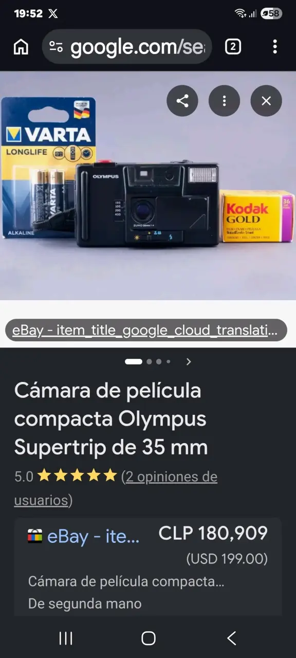 Cámara analógica Olympus Supertrip 35mm - 5
