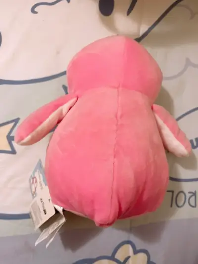 Peluche de pingüino rosado y blanco Miniso - miniatura 2