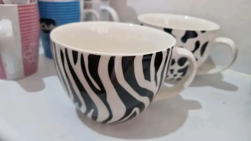 Set de Tazas de Cerámica con Diseño Animal Print - 1