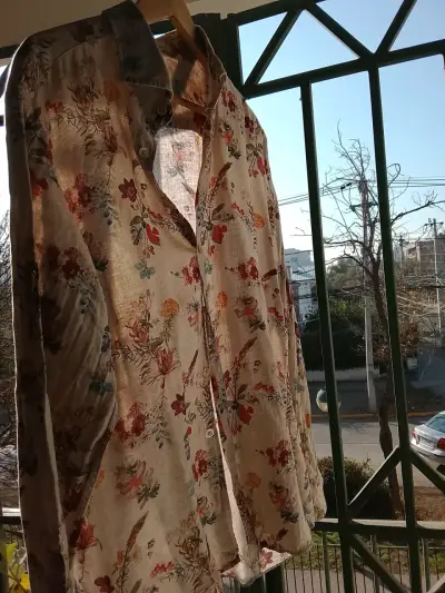 Camisa de lino floral Bastoncino para hombre - miniatura 1