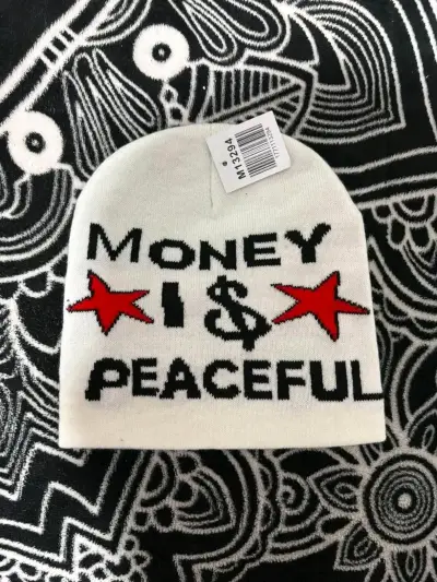 Gorro de lana con diseño Money Is Peaceful - miniatura 2