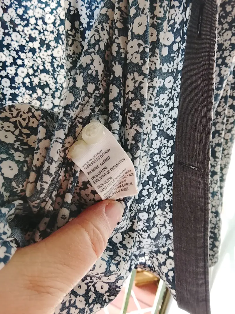 Camisa de hombre floral azul y blanca - 2
