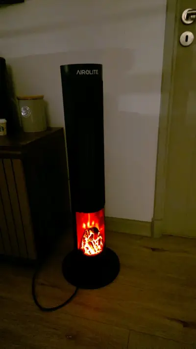 Calefactor Chimenea Eléctrica Vertical Airolite 2000W - miniatura 1