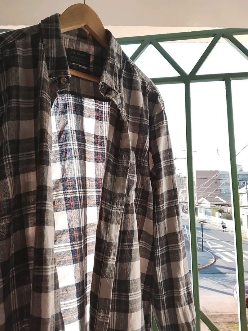 Camisa a cuadros Primark de algodón talla L - 4