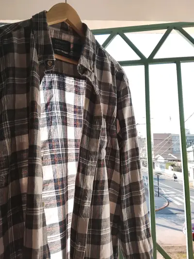 Camisa a cuadros Primark de algodón talla L - miniatura 4