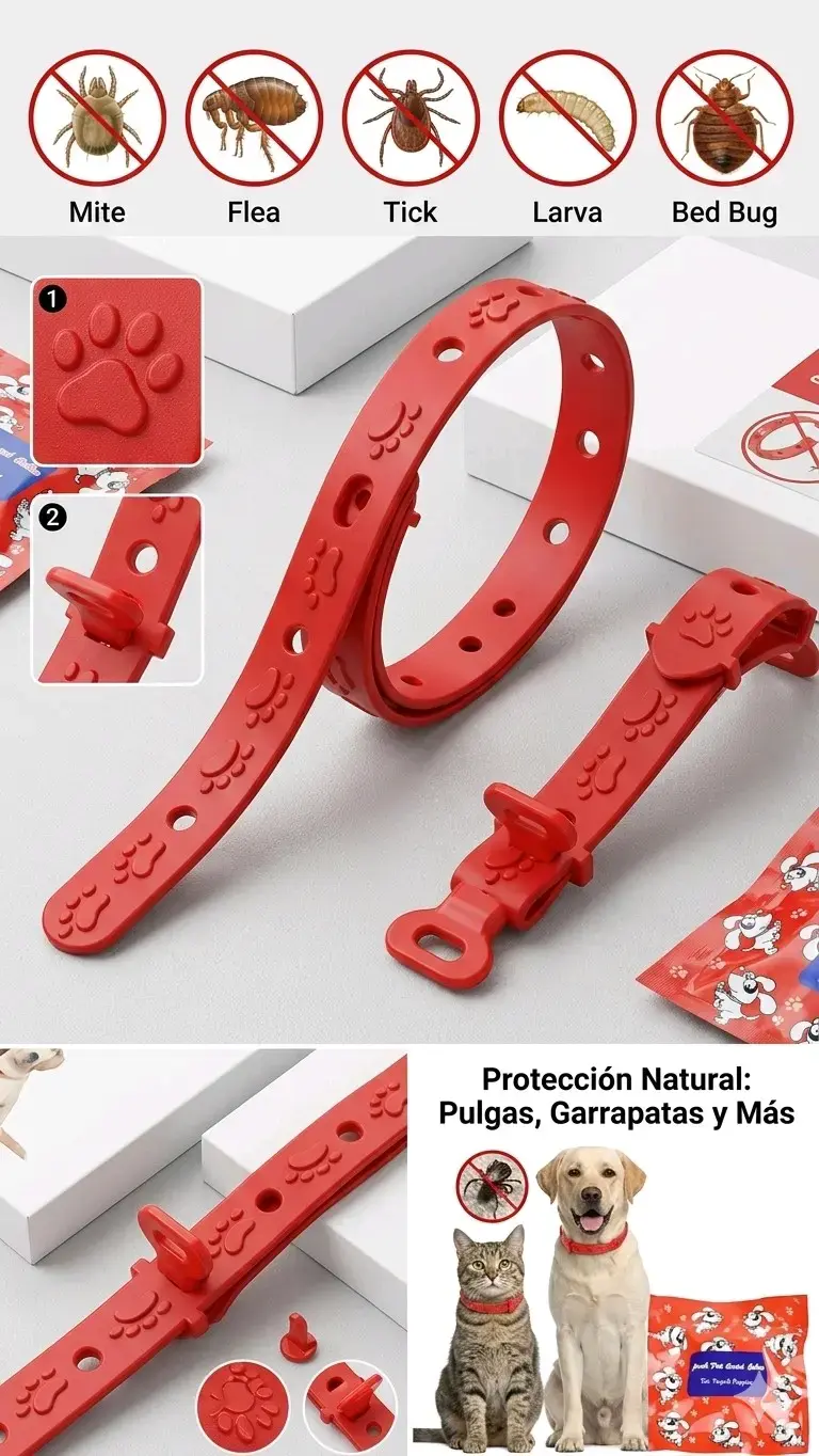 Collar antipulgas y garrapatas para mascotas - 4