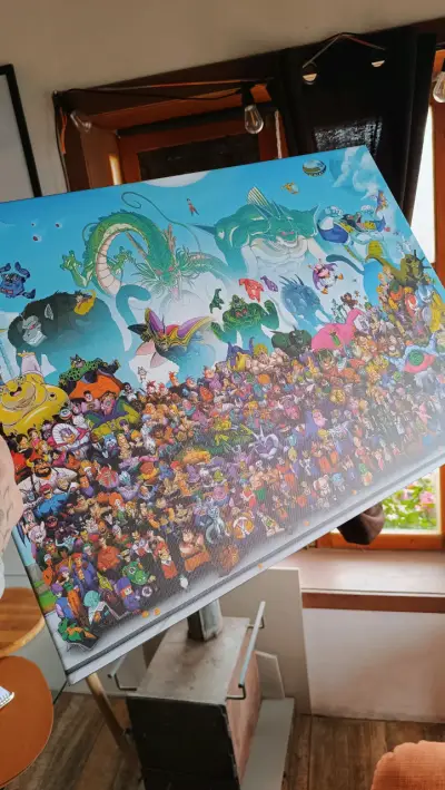 Cuadro decorativo Dragon Ball All personajes 70x50 - miniatura 1