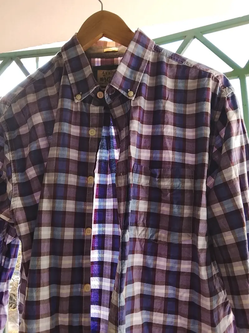 Camisa de cuadros para hombre Arrow 100% algodón - 1