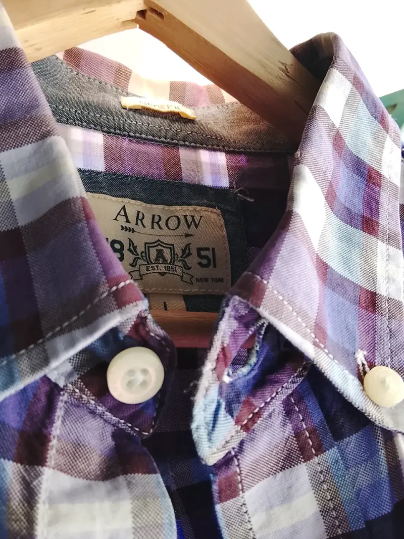 Camisa de cuadros para hombre Arrow 100% algodón - 2