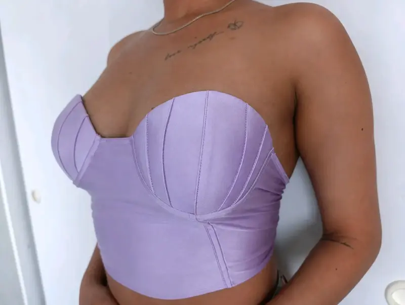 Top corset lila sin tirantes - 3
