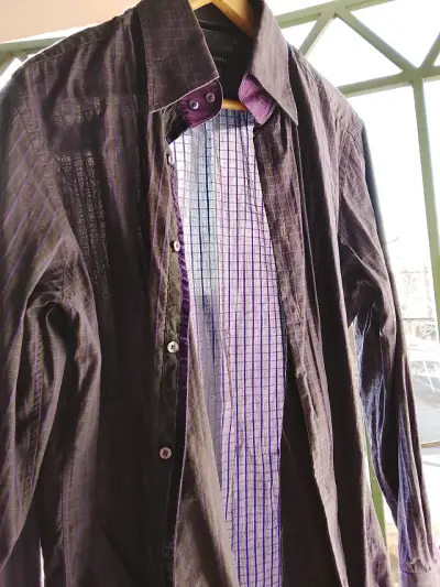 Camisa de hombre a cuadros Cesare Cosatti - miniatura 3