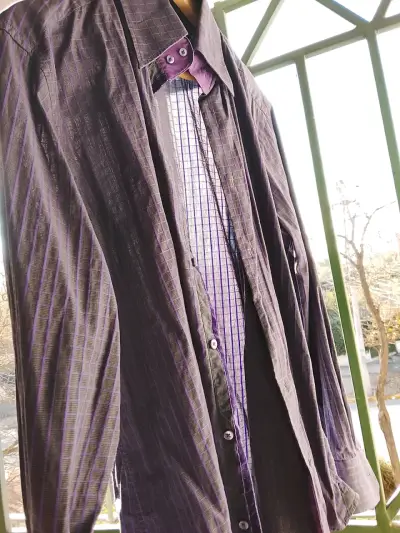 Camisa de hombre a cuadros Cesare Cosatti - miniatura 5