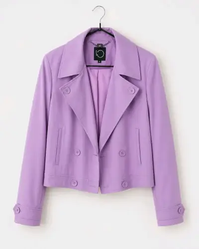 Chaqueta Lila Doble Botonadura Talla 42 - miniatura 1