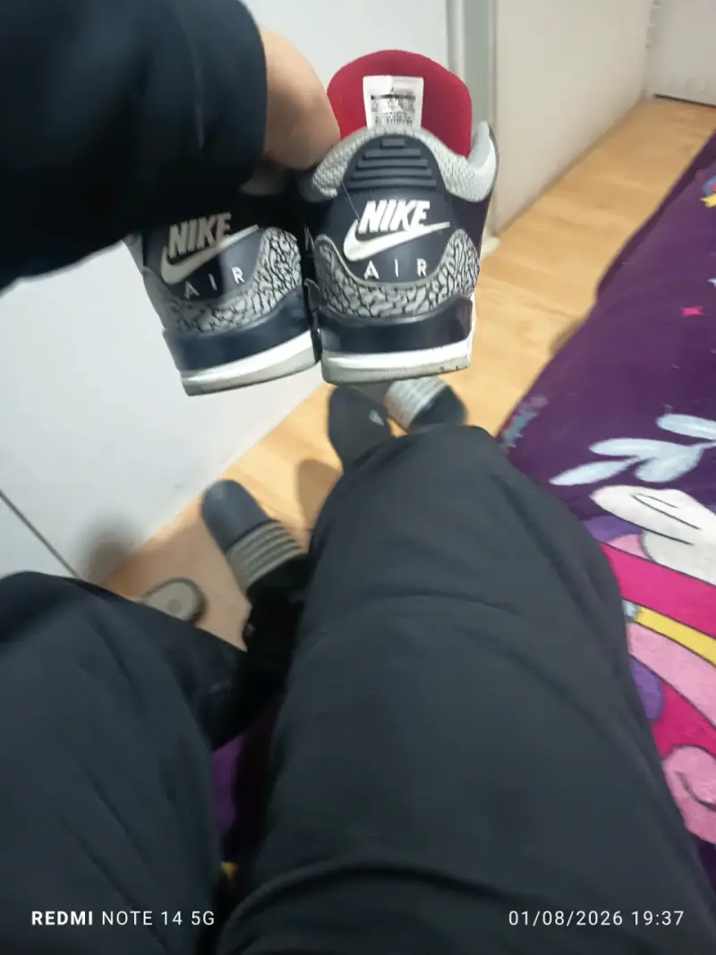 Zapatillas Nike Air Jordan Retro 3 Negras - 2