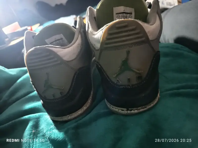 Zapatillas deportivas Air Jordan gris y verde - 3