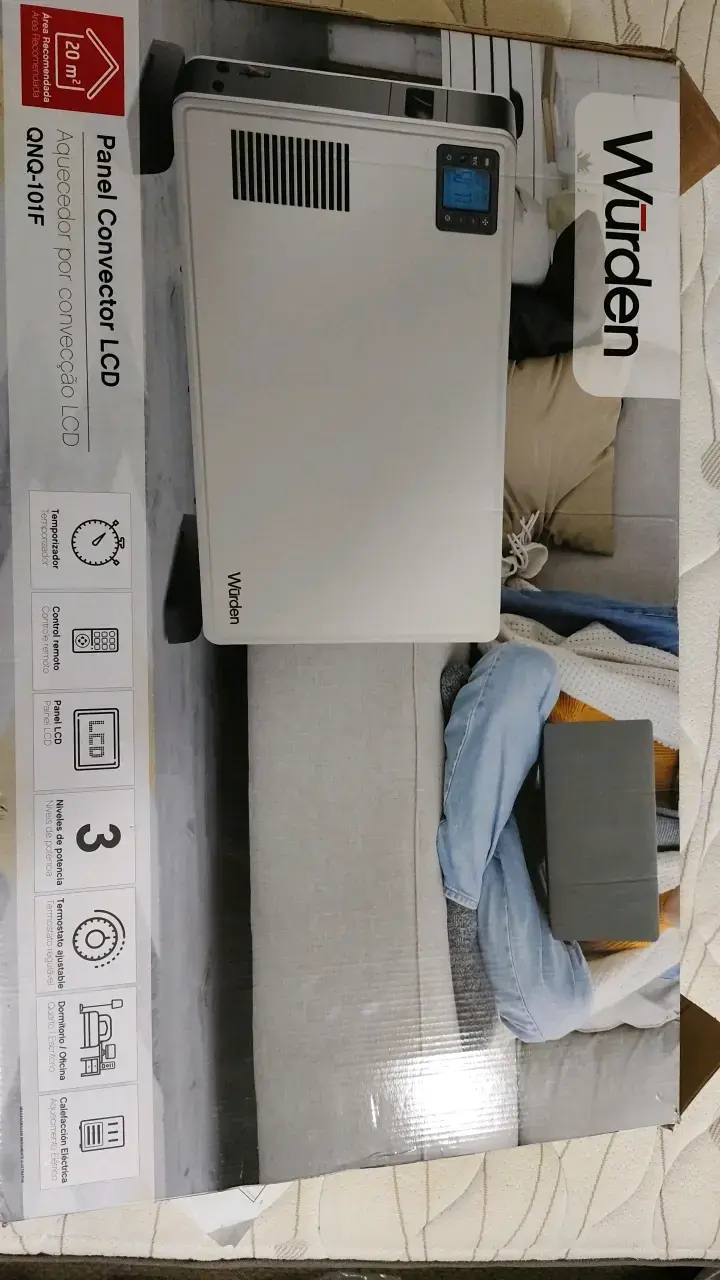 Panel convector LCD Würden con control remoto