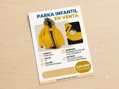 Parka infantil amarilla Federation talla 10 - miniatura 1