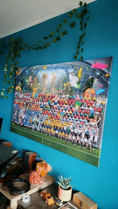 Cuadro Decorativo de Fútbol 1930 a la fecha 70x50 - miniatura 1