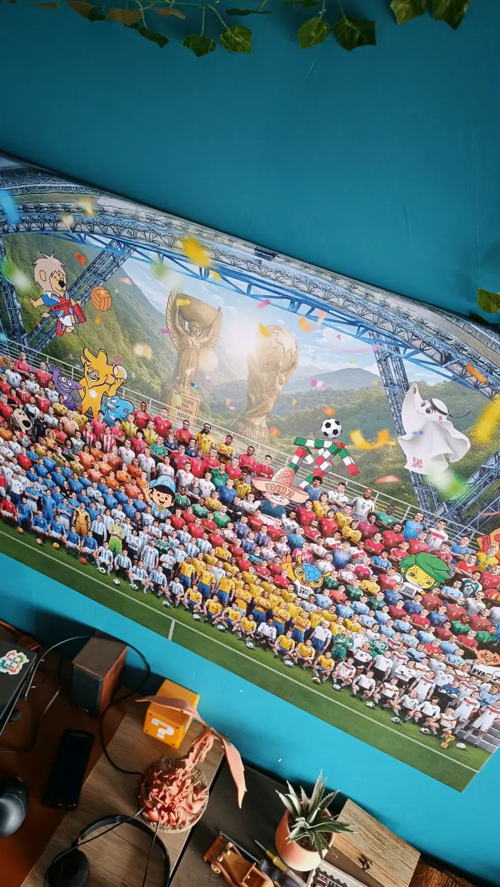 Cuadro Decorativo de Fútbol 1930 a la fecha 70x50 - 2