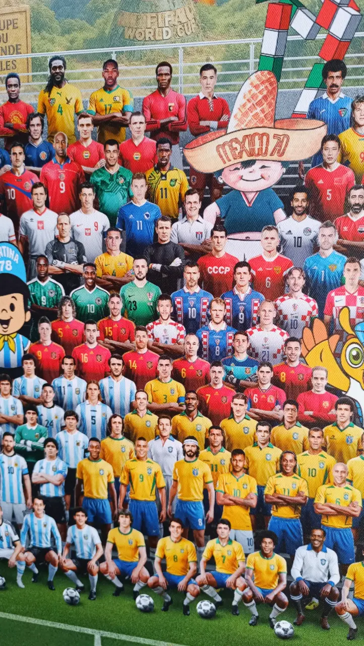 Cuadro Decorativo de Fútbol 1930 a la fecha 70x50 - 5