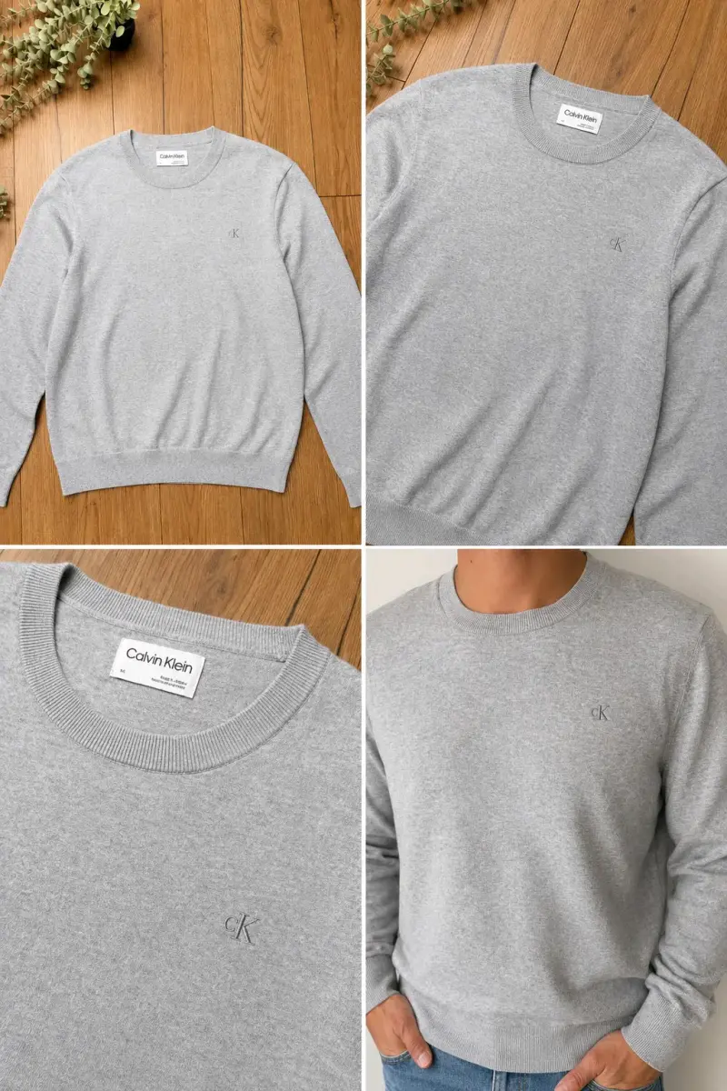 Suéter gris Calvin Klein para hombre