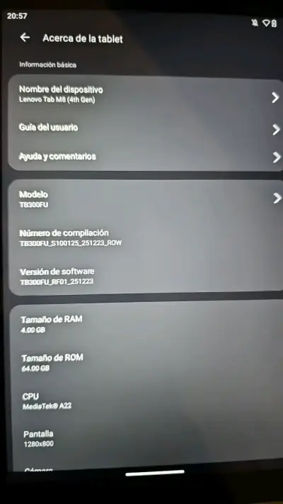 Tablet Lenovo Tab M8 4ta Gen 4GB RAM 64GB - miniatura 2