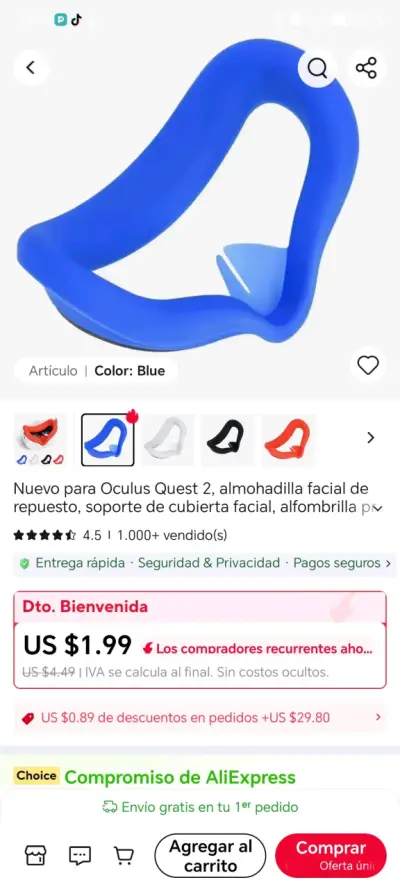 Realidad Virtual Oculus Quest 2 con Controladores - miniatura 3