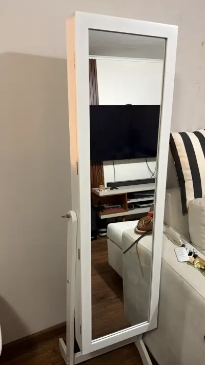 Espejo joyero organizador blanco - miniatura 1