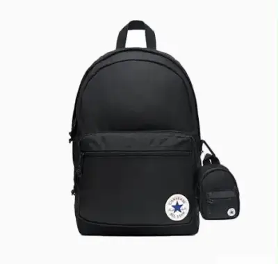 Mochila negra Converse con estuche adicional - miniatura 1