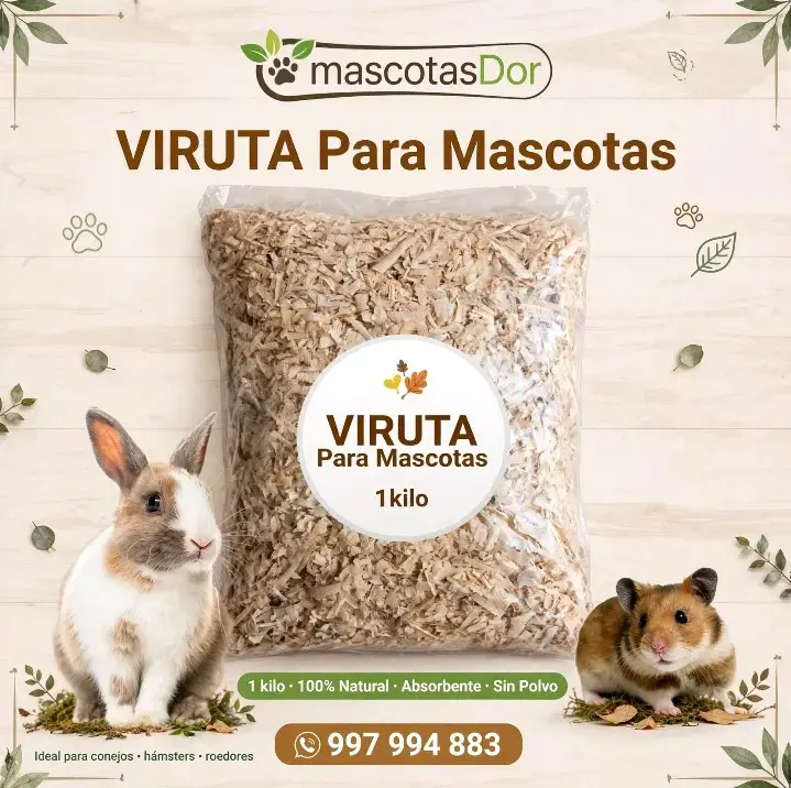 Viruta de madera para mascotas 1 kilo natural