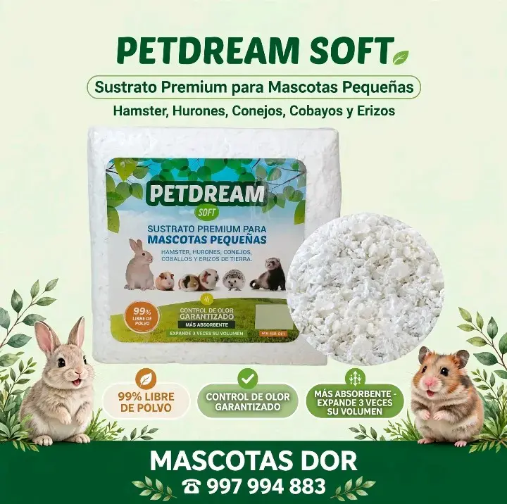 Sustrato Premium Petdream Soft para Mascotas Pequeñas