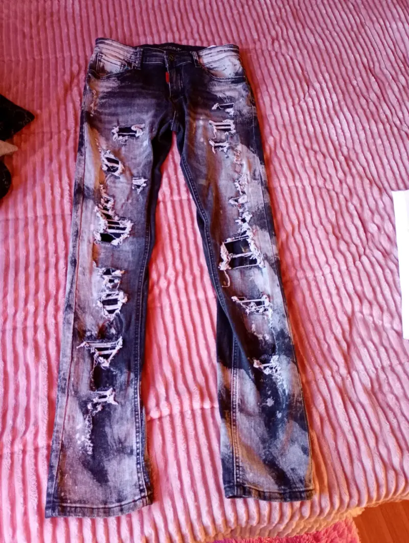 Jeans desgastados para hombre talla 28 - 2