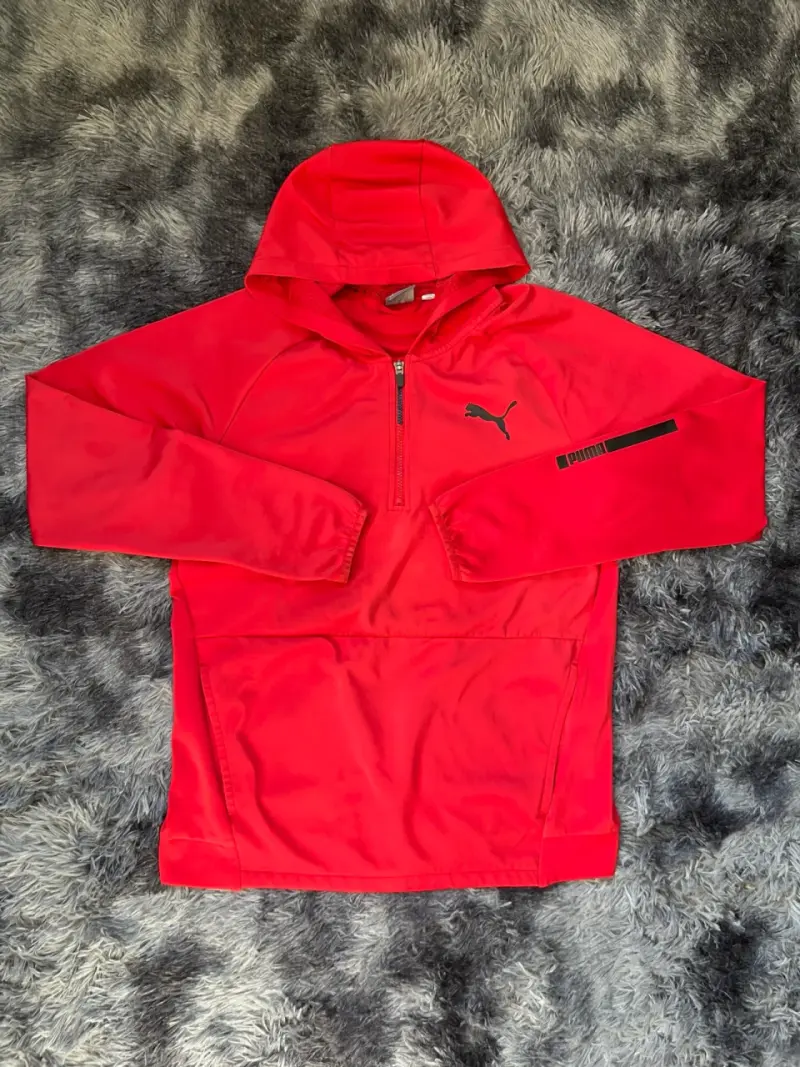 Polerón rojo con capucha Puma para hombre - 1