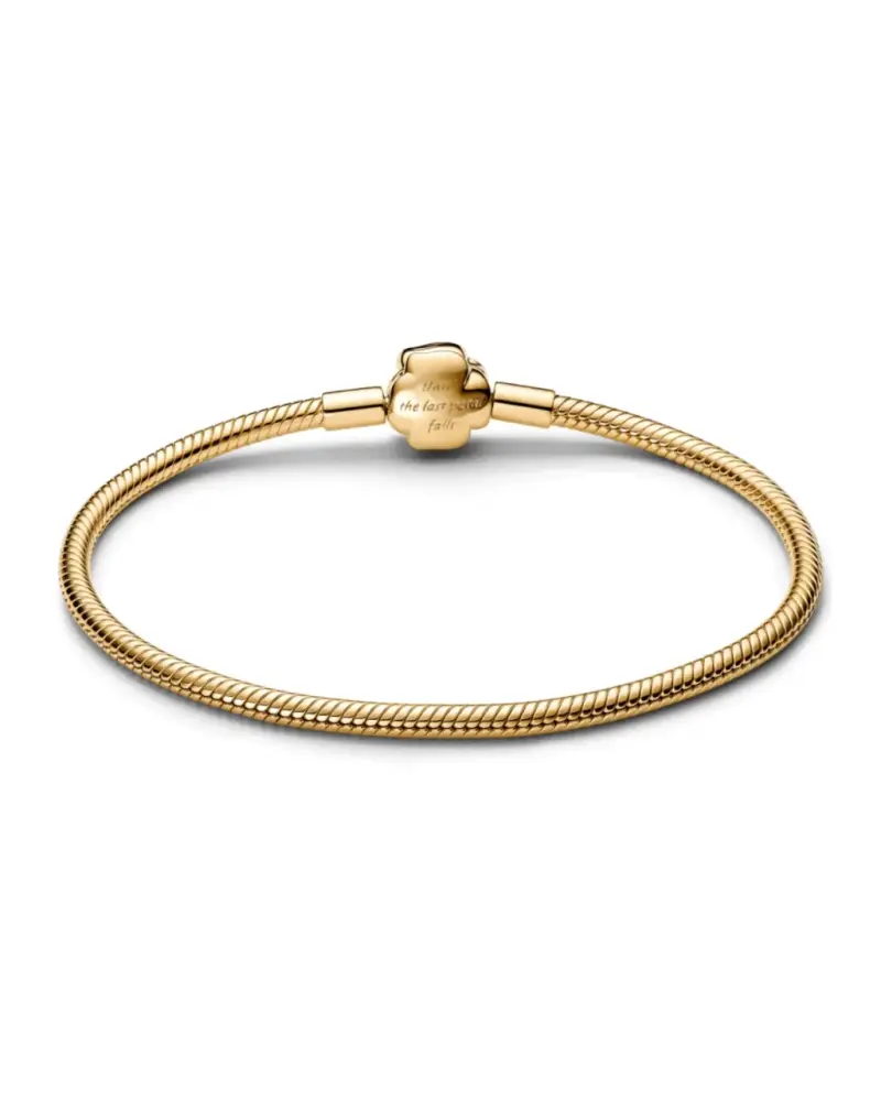 Pulsera Pandora de Oro con Detalle de Rosa - 3