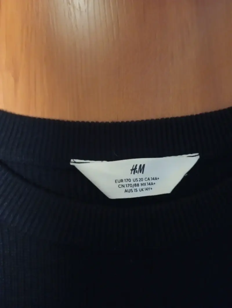Suéter azul marino de punto acanalado H&M - 2