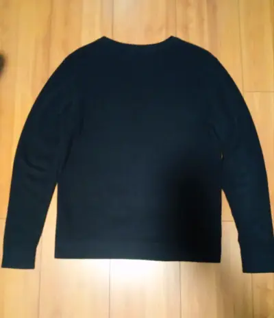 Suéter azul marino de punto acanalado H&M - miniatura 3