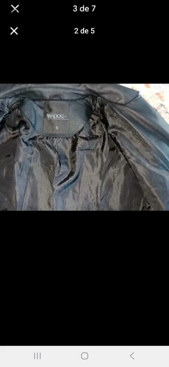 Chaqueta de cuero negra Wados con cierre - 2