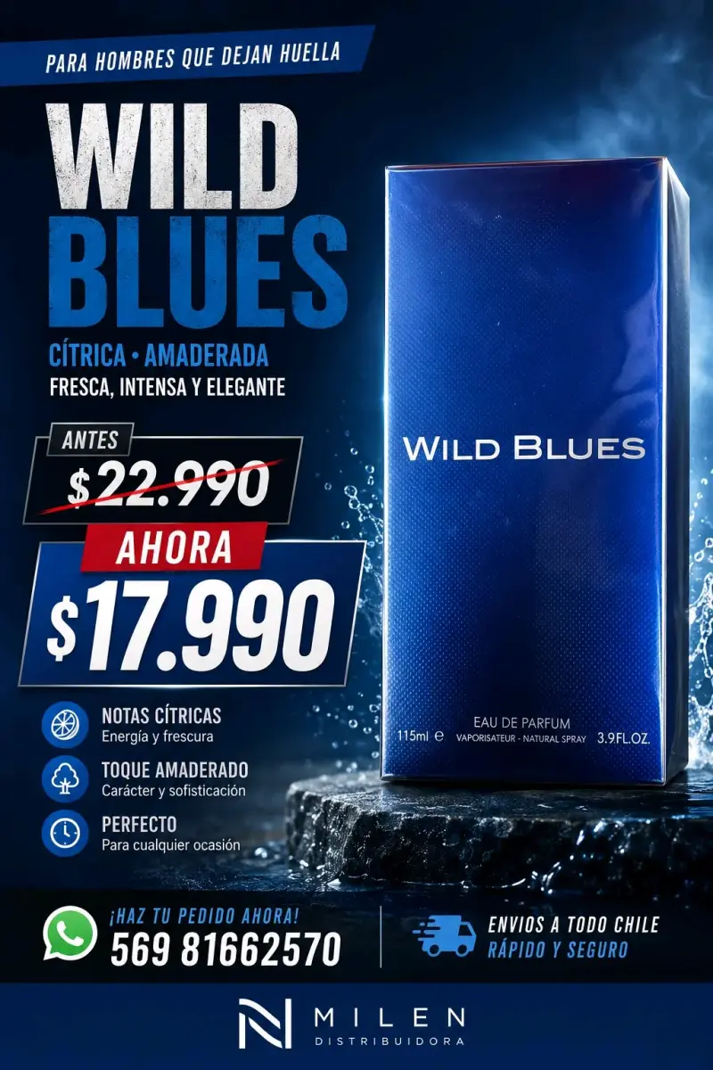 Perfume Wild Blues para Hombre 115ml